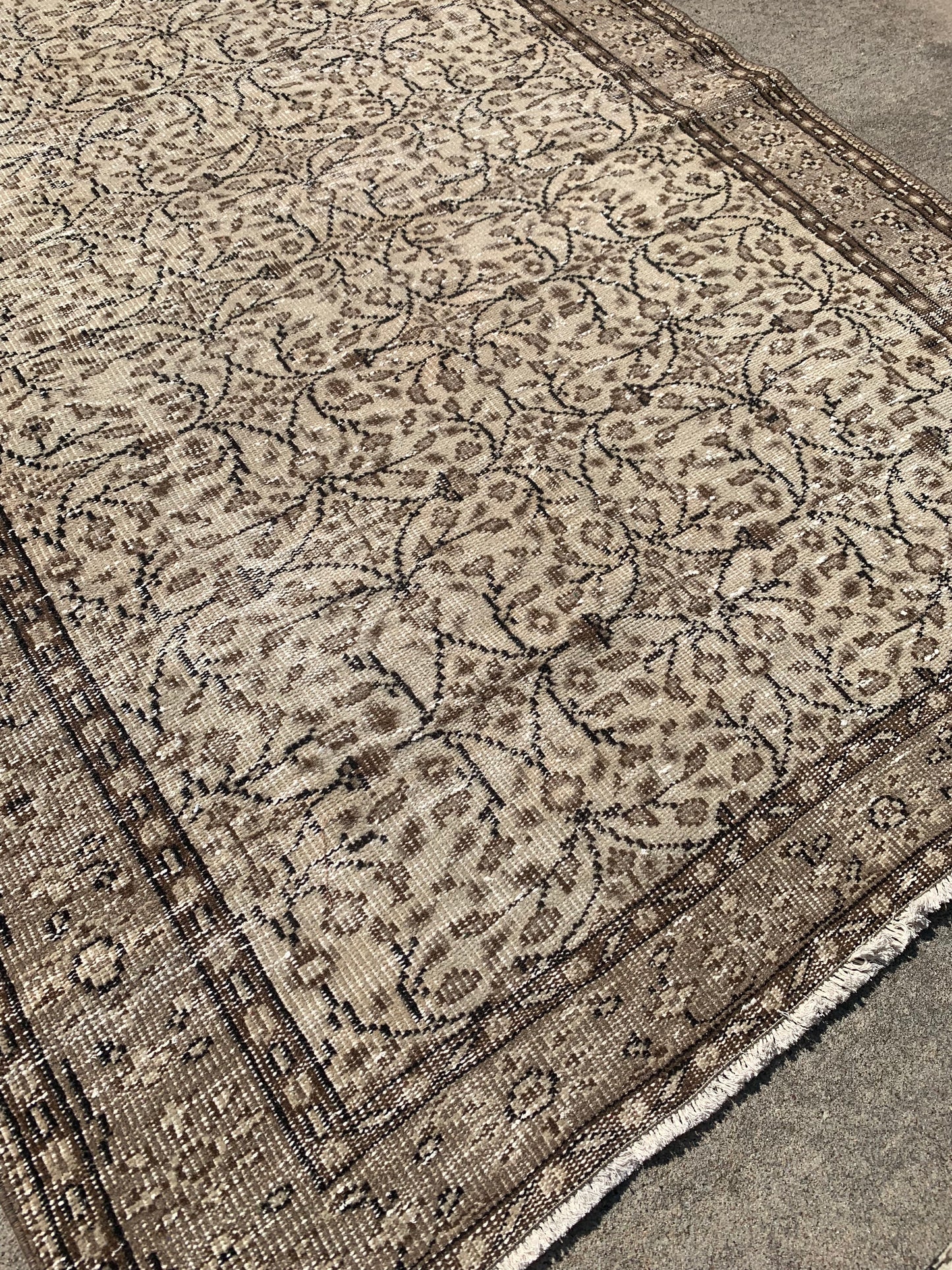 Neutral Area Rug 8’11 x 5’4 (Chocolate Tones)