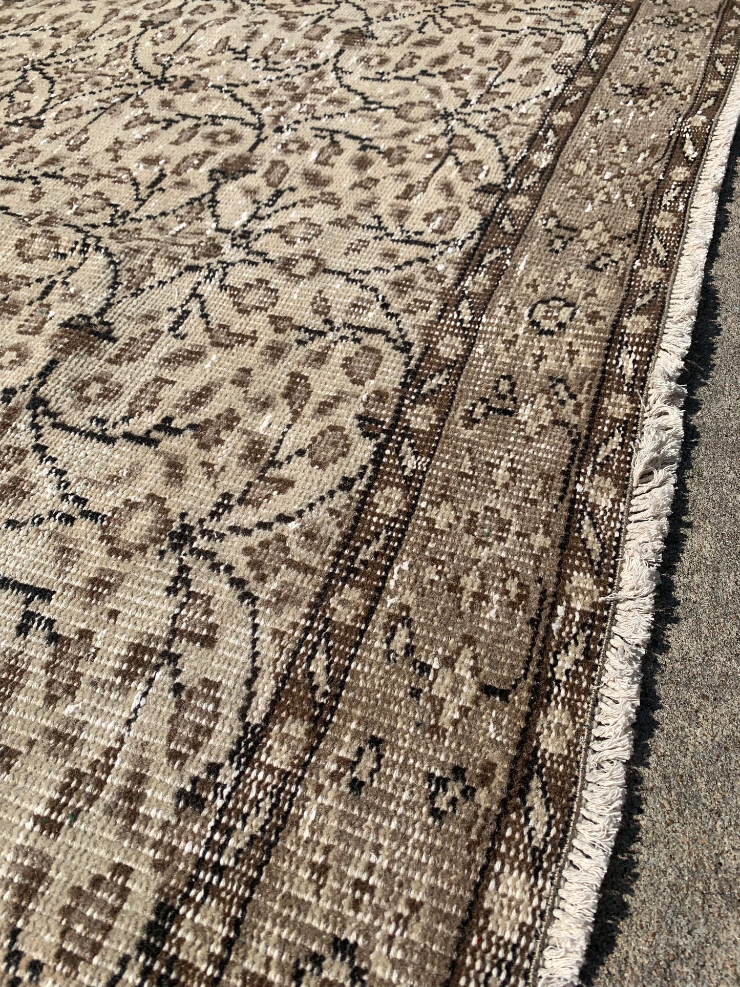 Neutral Area Rug 8’11 x 5’4 (Chocolate Tones)