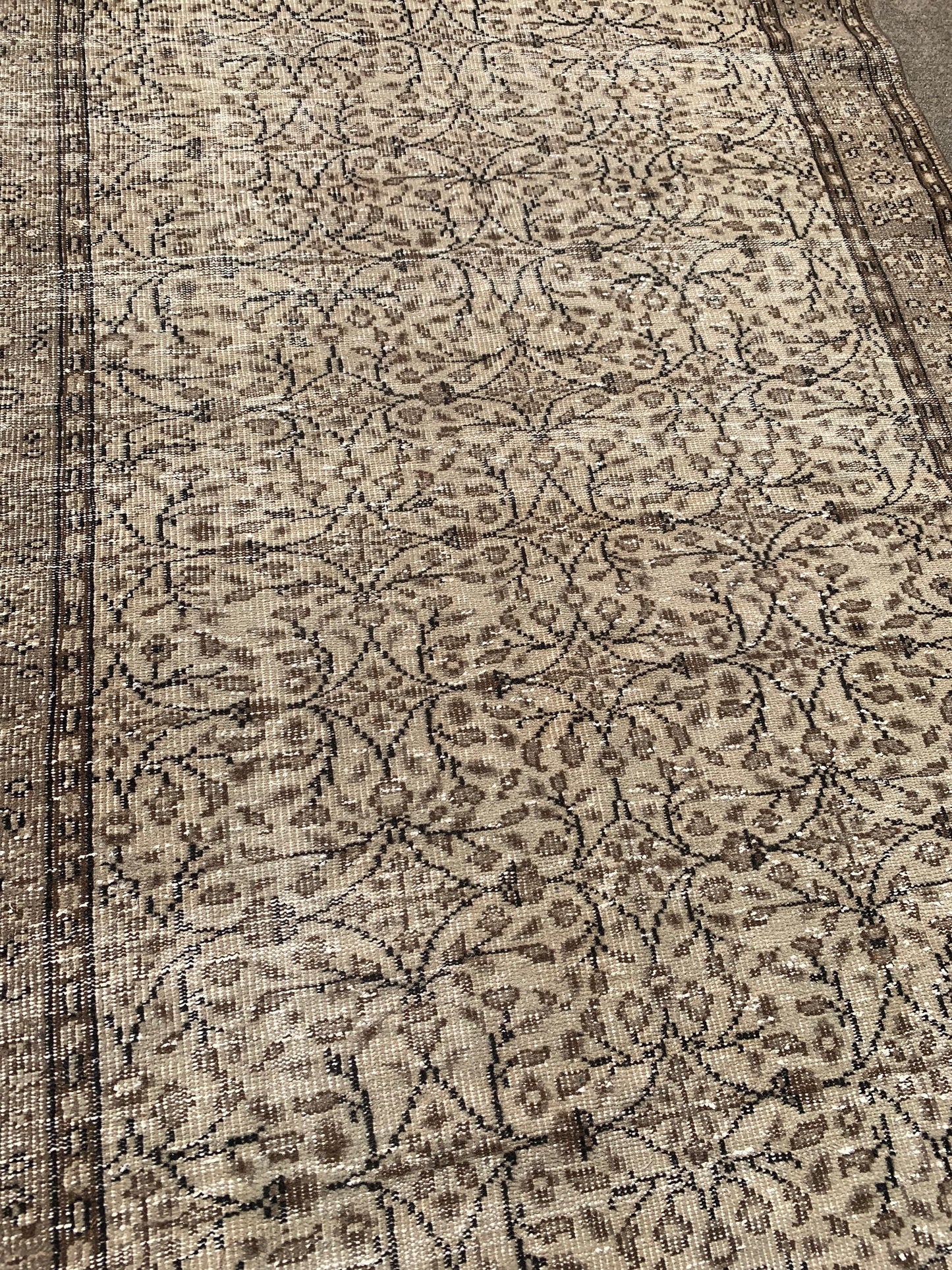 Neutral Area Rug 8’11 x 5’4 (Chocolate Tones)